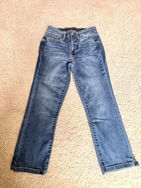 Judy Blue Skinny Capri Jeans Size 7/28 Style JB72113MD Dark Wash